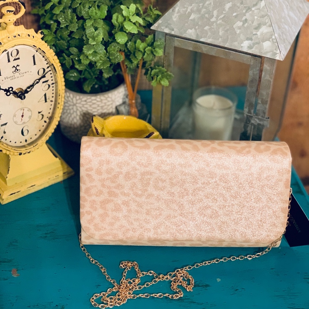 Animal print clutch